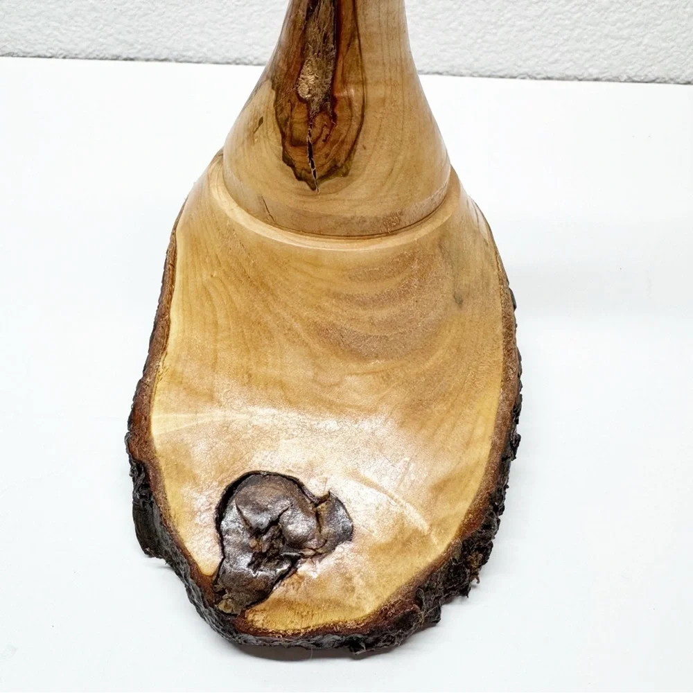 Hand Crafted Wood Spindle Bud Vase S1